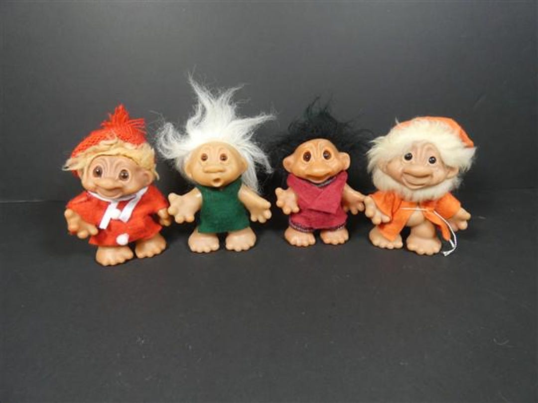 1 Vintage Thomas Dam Troll 5 Inch Playmate Troll Made in Denmark