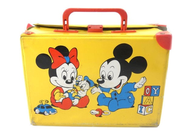 ディズニーmicky＆Co.　トランク　アタッシュケース 1990’s 1 Vintage Mickey Mouse and Minnie Mouse Disney Babies Vinyl