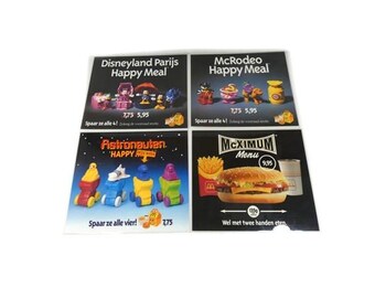 1 ヴィンテージ 小型ラミネート加工マクドナルド ハッピーミール