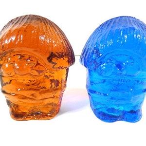 1 Vintage Glass Troll Blue Or Brown Bergdala Style Glass Troll  Swedish Design Glass Scandinavian Troll Nr 1