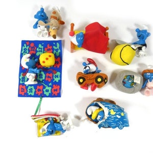 1 figura de juguete vintage de los Pitufos de la Cajita Feliz de McDonald&#39;s de 2002. Objeto coleccionable de McDonald&#39;s