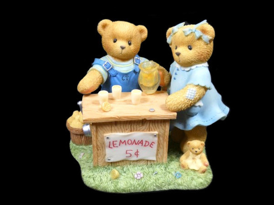 Vintage Cherished Teddies Albert and Susan Lemonade Stand 661848S
