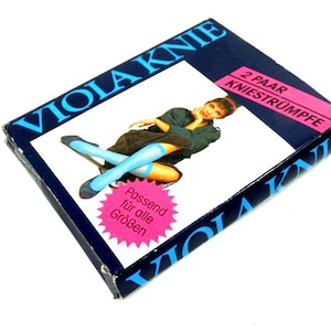 Vintage Viola Knie Dark Blue Knee Socks Knee Pantyhose Vintage German Design