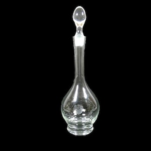 Vintage Etched Roses Glass Decanter Carafe Wine Decanter Fancy Elegant Vintage German Design