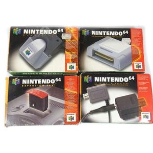 1 Vintage N64 Box Nintendo Rumble Pak Expansion Pak Controller Pak