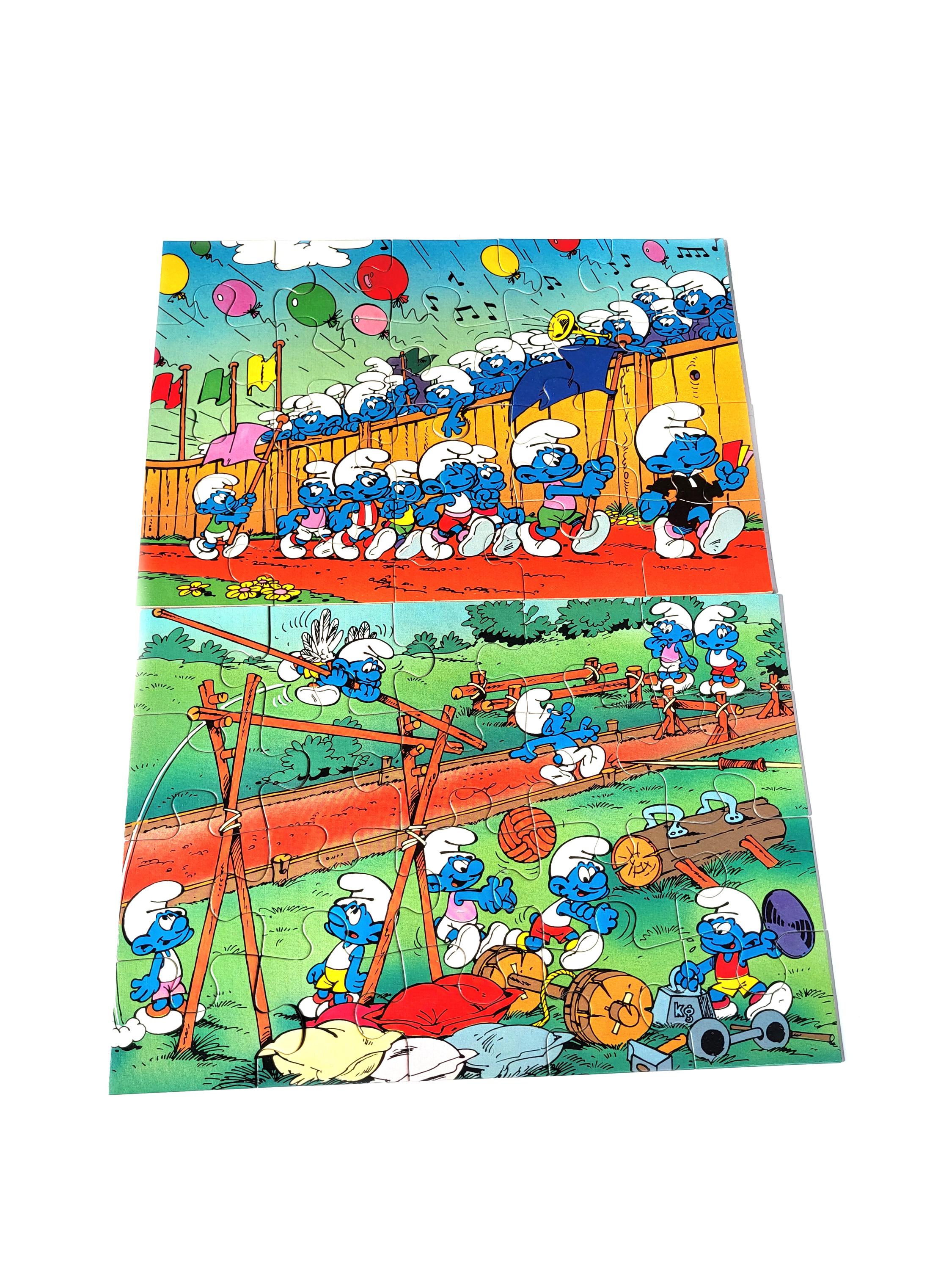 ヴィンテージ スマーフ ファイティング ジグソーパズル 1個