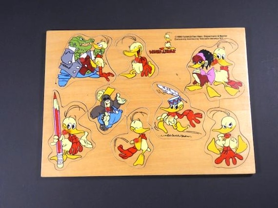 Wジェッカー W-JECCAR 1989 ウイング 2枚セット 1 Vintage Alfred J Quack Wooden Peg Puzzle Alfred J Kwak 1989 - Etsy