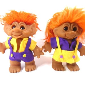 1 Vintage Thomas Dam Troll 9 Inch Boy Or Girl Made In Denmark Vintage Girl Troll Boy Troll Nr 3