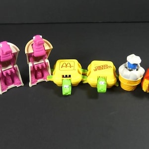 1 Vintage McDino Changeable McDonald&#39;s Happy Meal Toy Set Mc Robots Transformers Changeables
