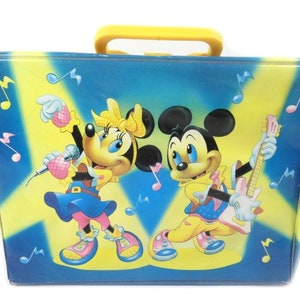 1 valigetta da collezione valigetta vintage in vinile Disney Topolino e Minnie