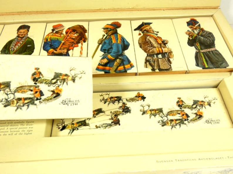 Vintage Super Rare Lapland Matchbox Set the Lapps Matchboxes Etsy