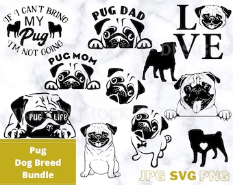 Download Christmas Pug Svg Etsy