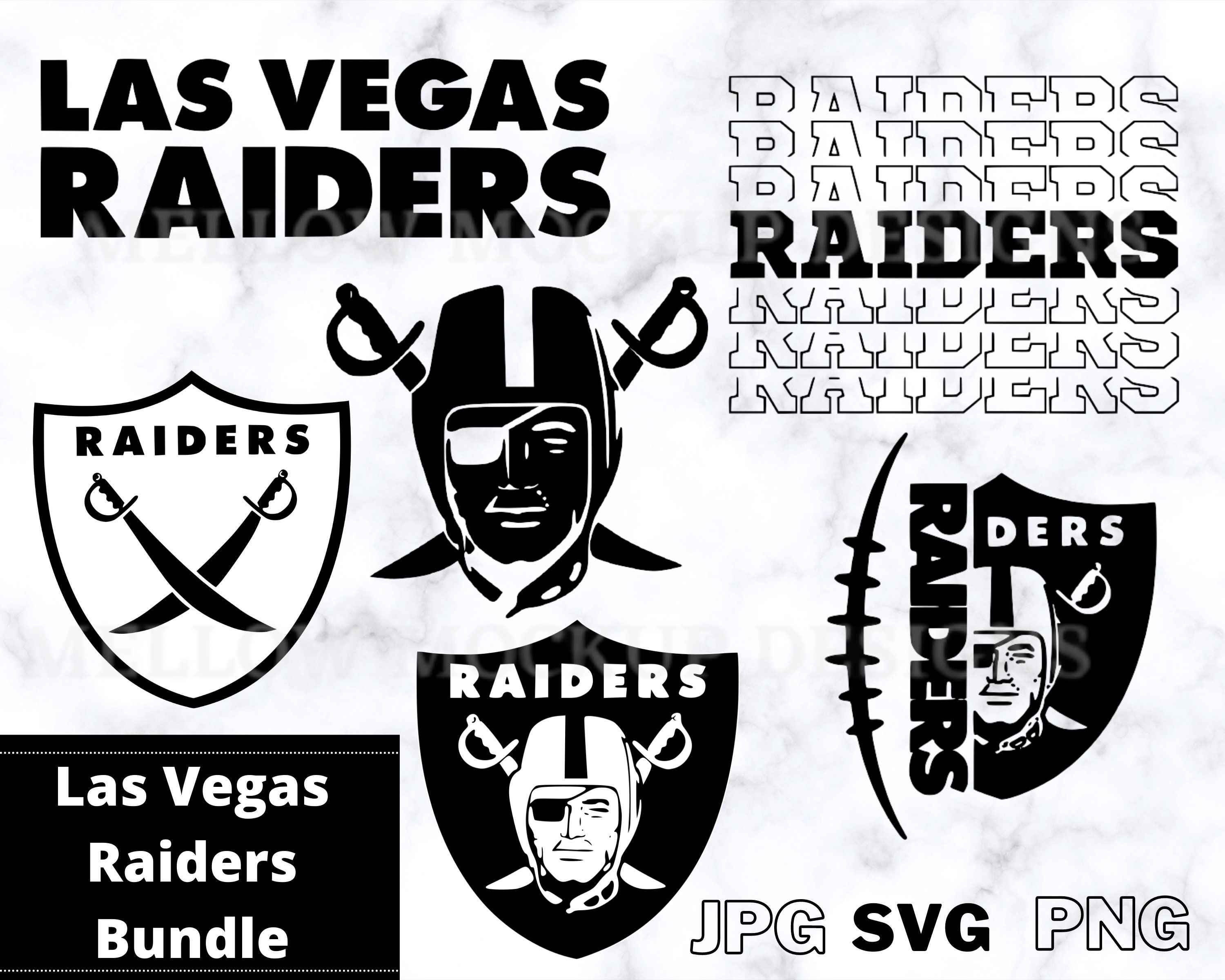 Las Vegas Raiders Bundle Cut Files and Printables Etsy