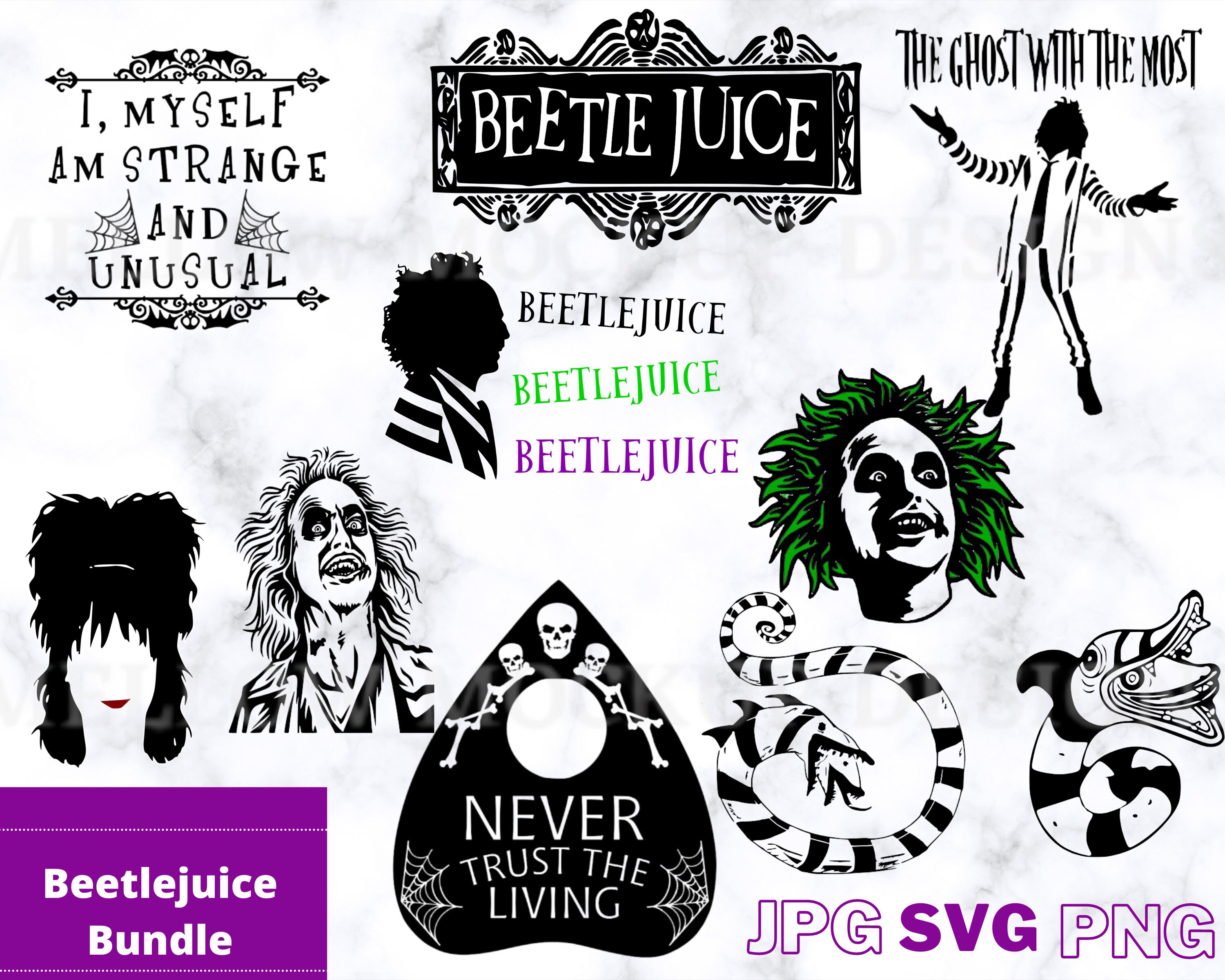 Beetlejuice Bundle Pack Cut Files For Cricut &amp; Silhouette | Etsy