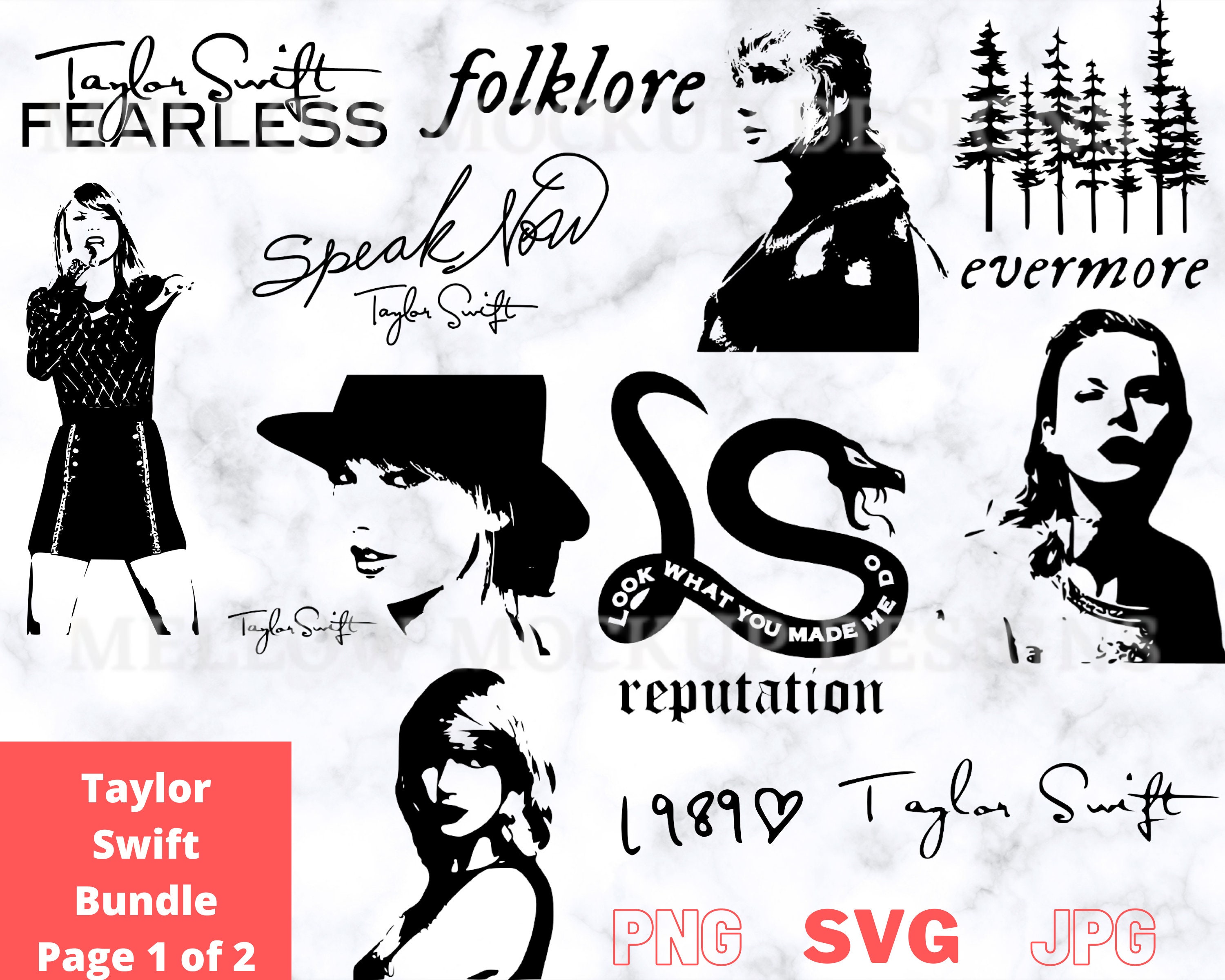 Taylor Swift Bundle Pack Cut Files and Printables