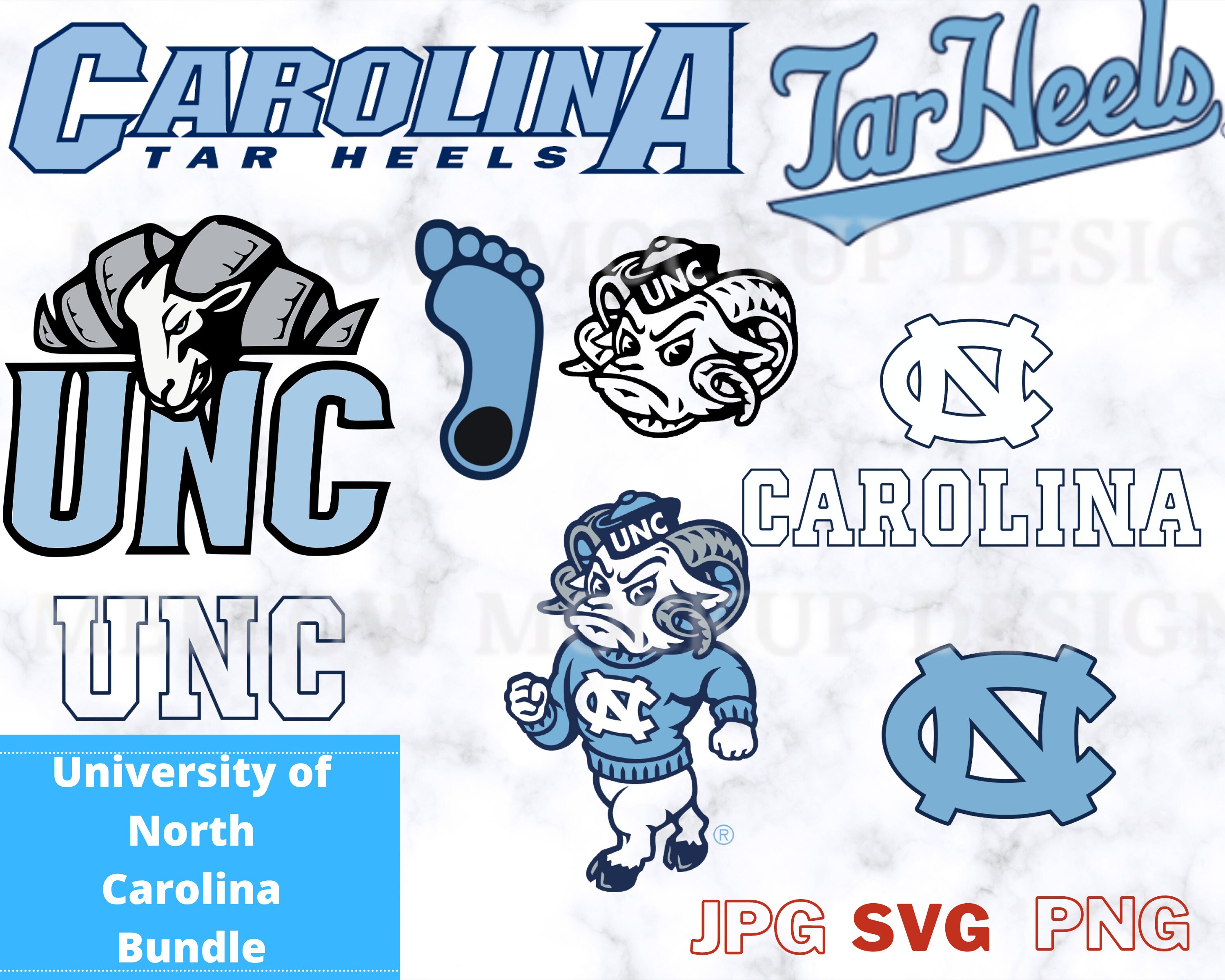 University of North Carolina UNC Cut Files and Printables | Etsy
