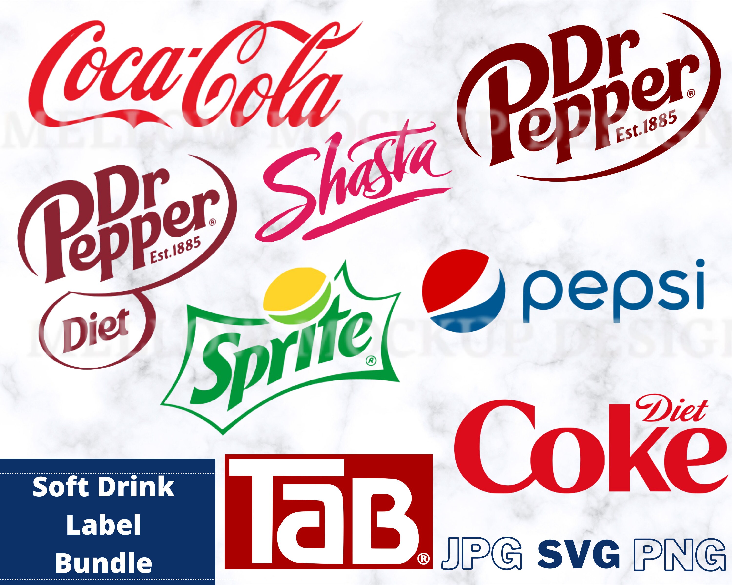 Popular Soda Labels Pack Cut Files and Printables Etsy