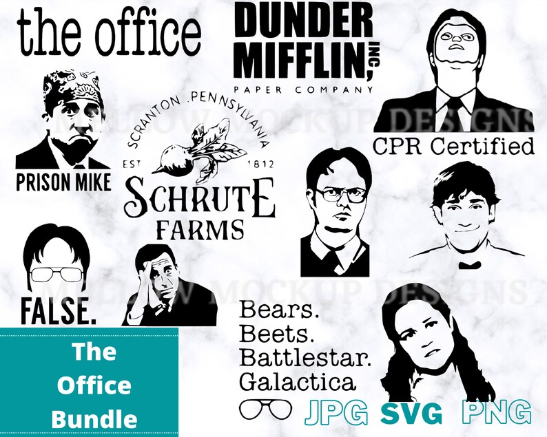 The Office TV Show Bundle Pack Cut Files For Cricut &amp; | Etsy