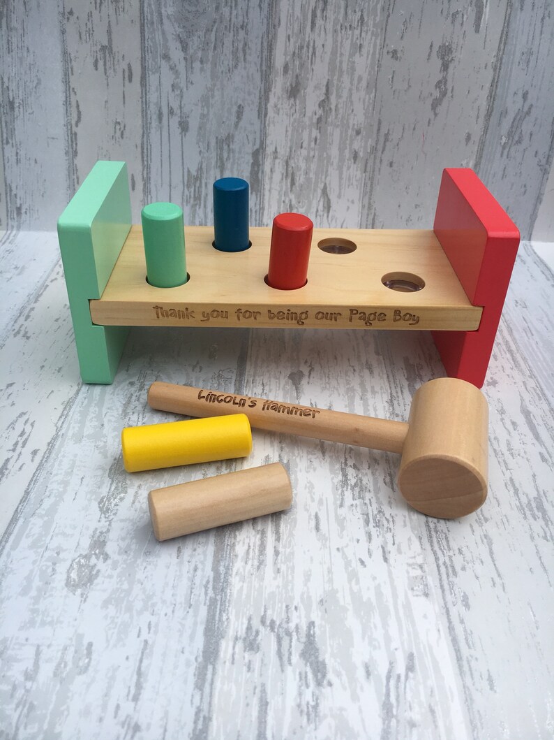 Hammer Work Bench Personalised Engraved Wooden Toy Etsy