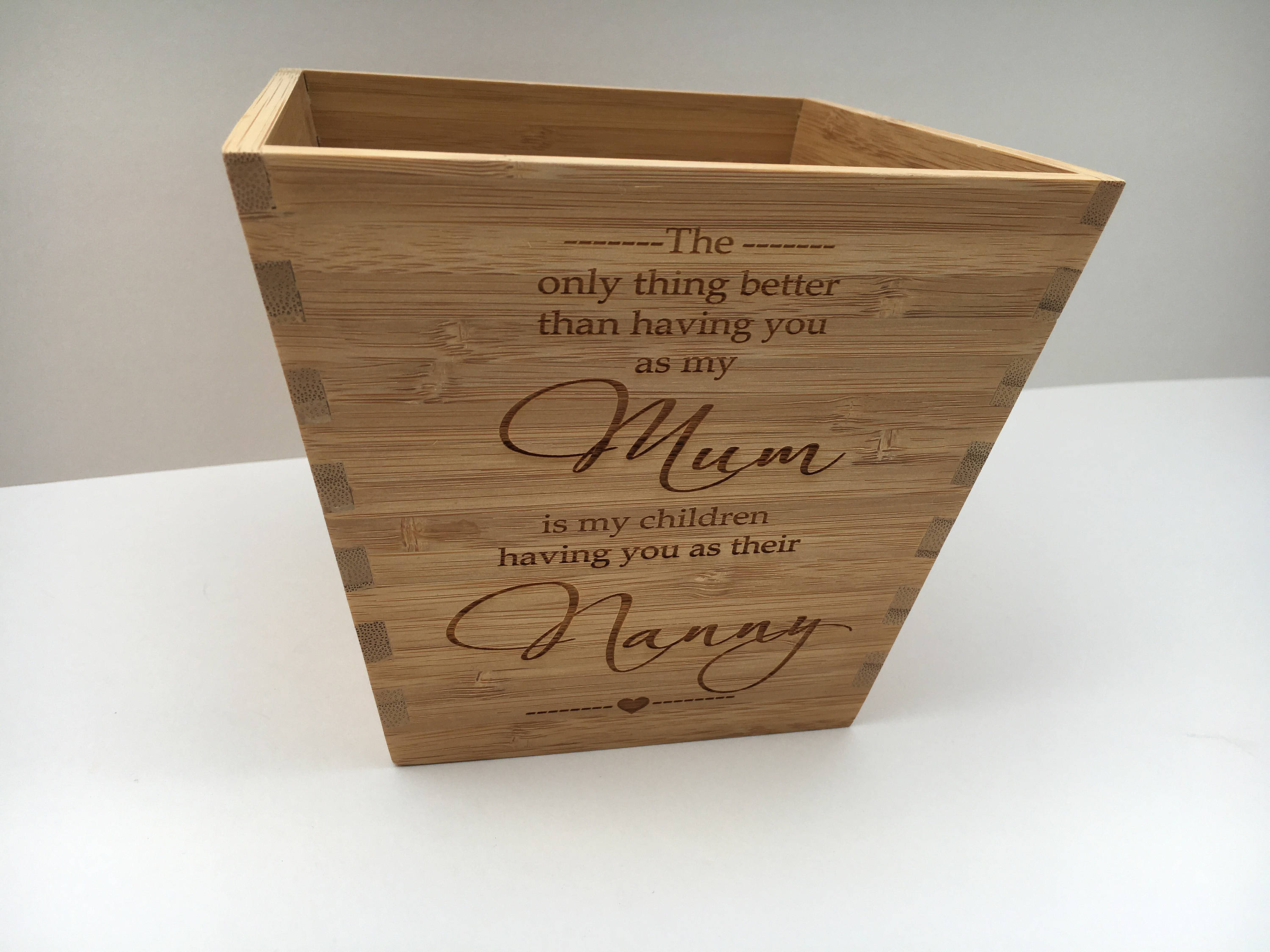 Personalised Mother's Day wooden engraved plant pot gift Etsy