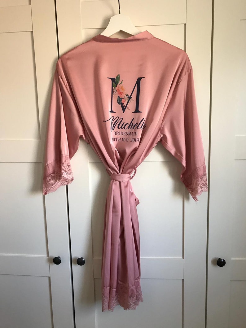 personalised wedding robe