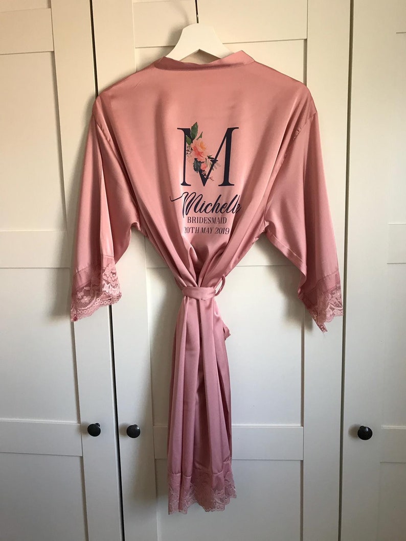 personalised silk robe