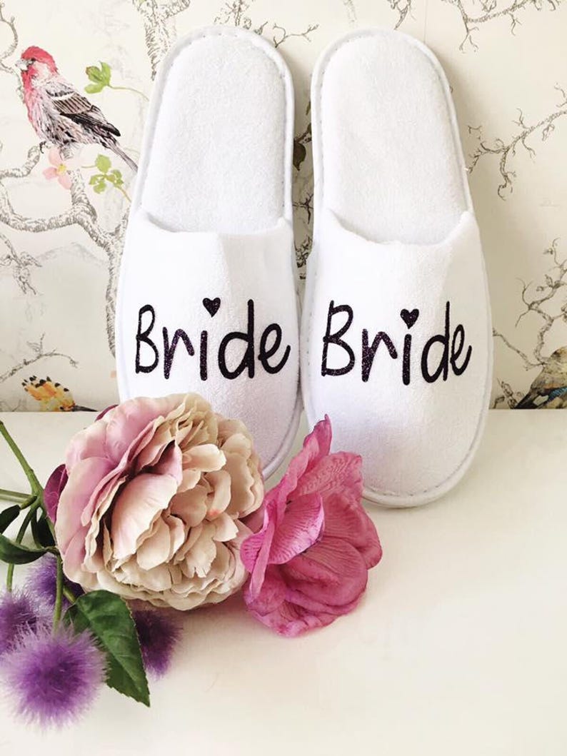 personalised wedding slippers