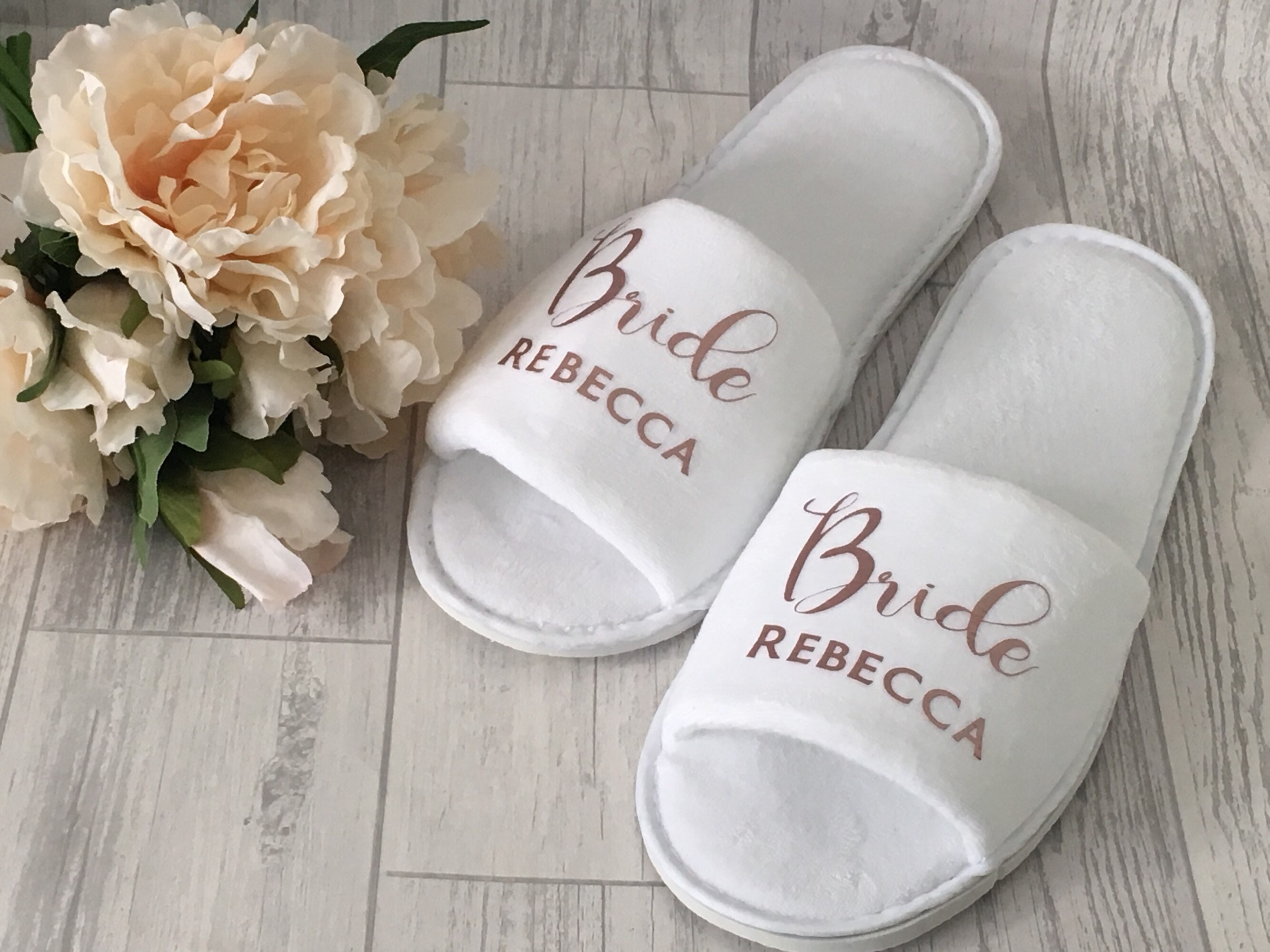 personalised wedding slippers