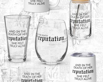 Reinvention Era Drinkware Collection | Dark Feminine Drinkware | Gothic Aesthetic Wine Glass | Coffee Mug | Literary Gift