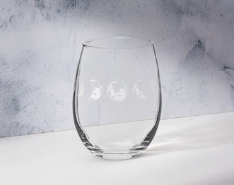 Moon Phases Glassware Collection | Celestial Astrology Drinkware