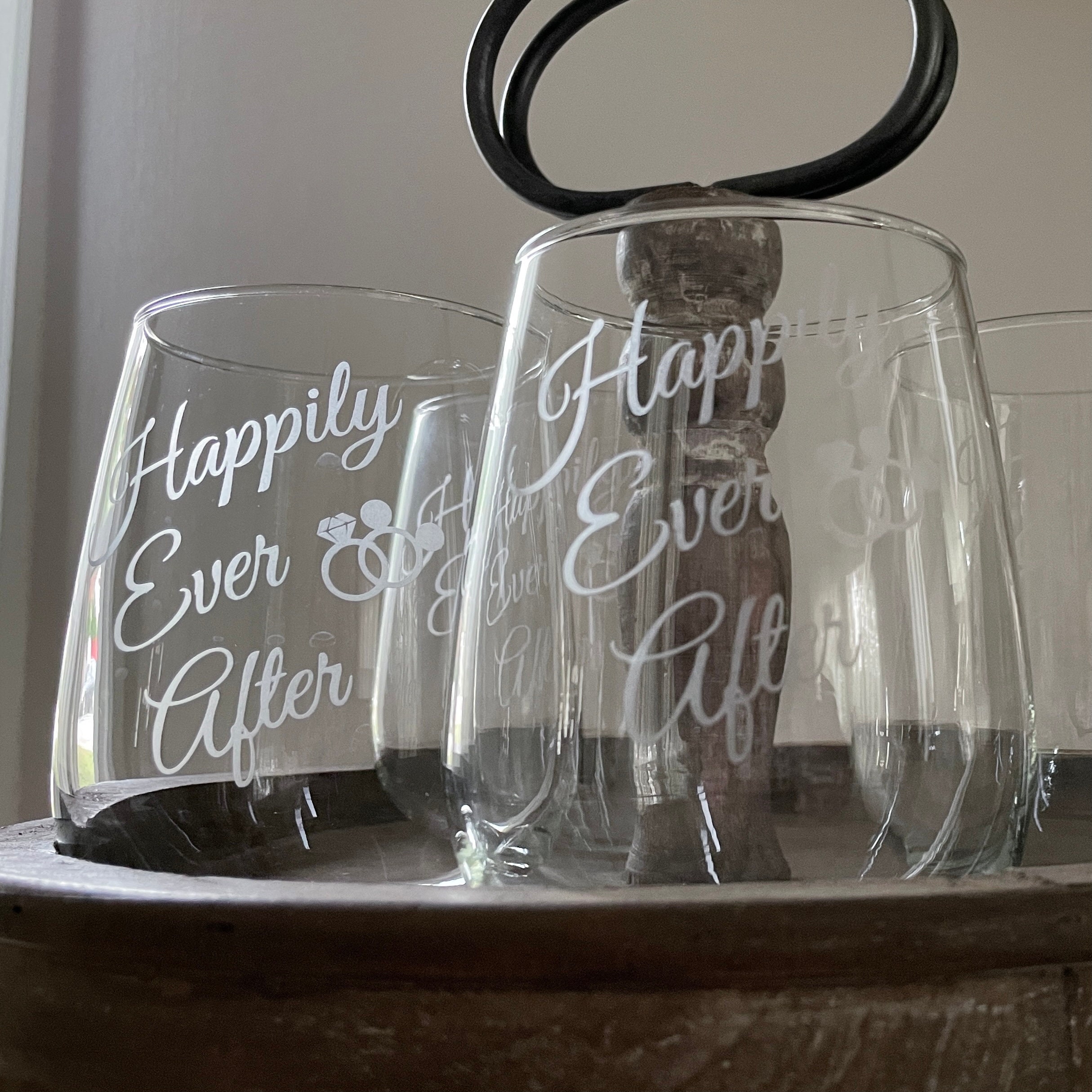 Custom Engraved Tulip Amber Champagne Glasses, Set of 2 – Happily Ever  Etched