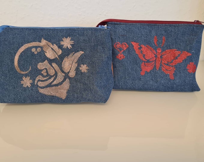 Cosmetic bag - storage bag / self-sewn - various designs