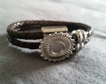 Lederarmband 5mm rund mit Knebelverschluss LB5-01
