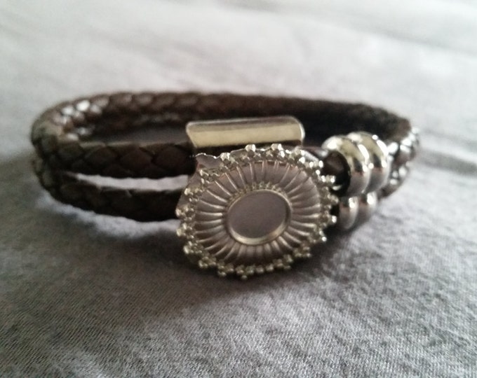 Lederarmband 5mm rund mit Knebelverschluss LB5-01