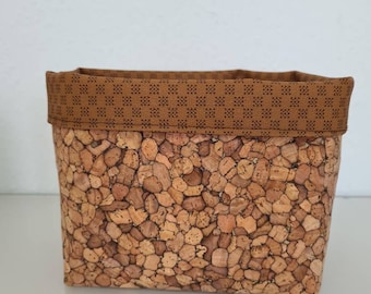 Utensilo / basket made of cork and imitation leather - versatile / self-sewn - various designs