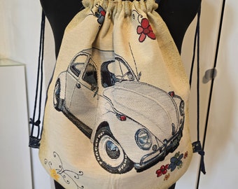 Backpack / gym bag, individually and self-sewn