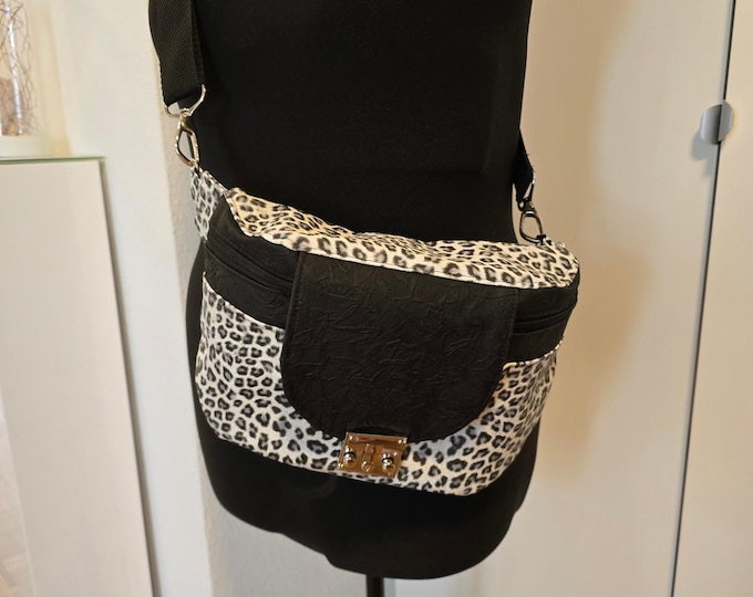 Waist/Crossbody Bag with Flap, individually and handmade