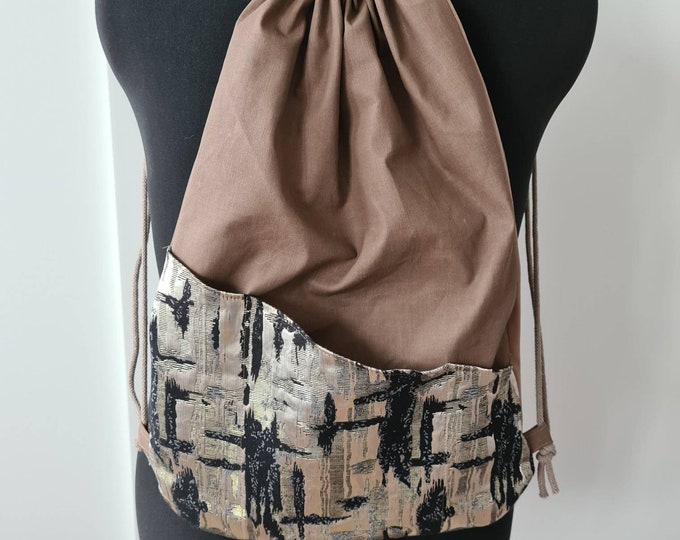 Backpack / gym bag, individually and self-sewn