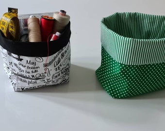 Utensilo / fabric basket - versatile / self-sewn - various designs