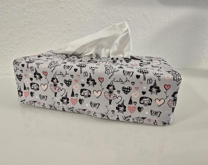 Cover for facial tissue or handkerchief box (TaTü Box), self-sewn - various designs