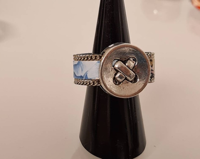 Leather ring with ring bead LR10-02