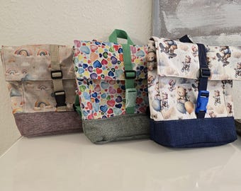 Children's backpack, individually and self-sewn