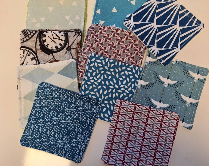 Sustainable cosmetic pads (set of 6), self-sewn, individual, washable