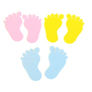 Nuevo 1" 7/8 pulgadas rosa azul verde bebé baby botas pies niños niñas unisex confeti álbum de recortes tarjetas papel decoración troquel cortado cartulina