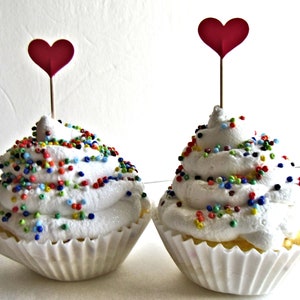Rot Herz 12 Kuchen Topper Valentinstag Schatz Geburtstag Geschenk gefallen Lutscher jungen Mädchen Konfetti Party Christmas Holiday