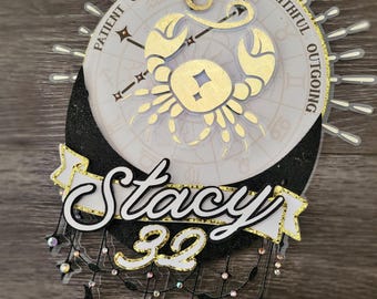 Adorno para tarta con el signo del zodíaco