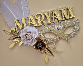 Adorno para tarta de máscaras estilo n.º 2