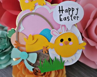 Adorno para tarta de Pascua de pollito