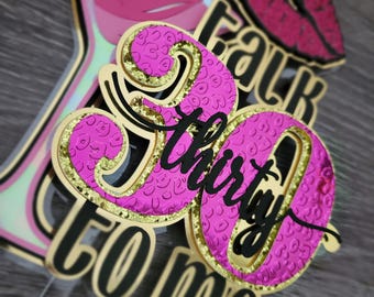 Decoración para tarta "Háblame treinta"