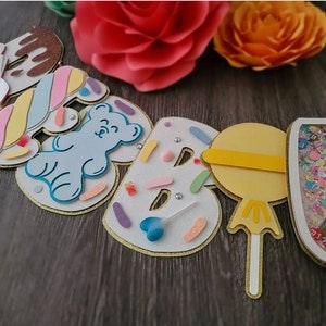 Banner con temática de dulces - cualquier nombre